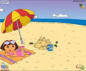 yapboz Dora plajda